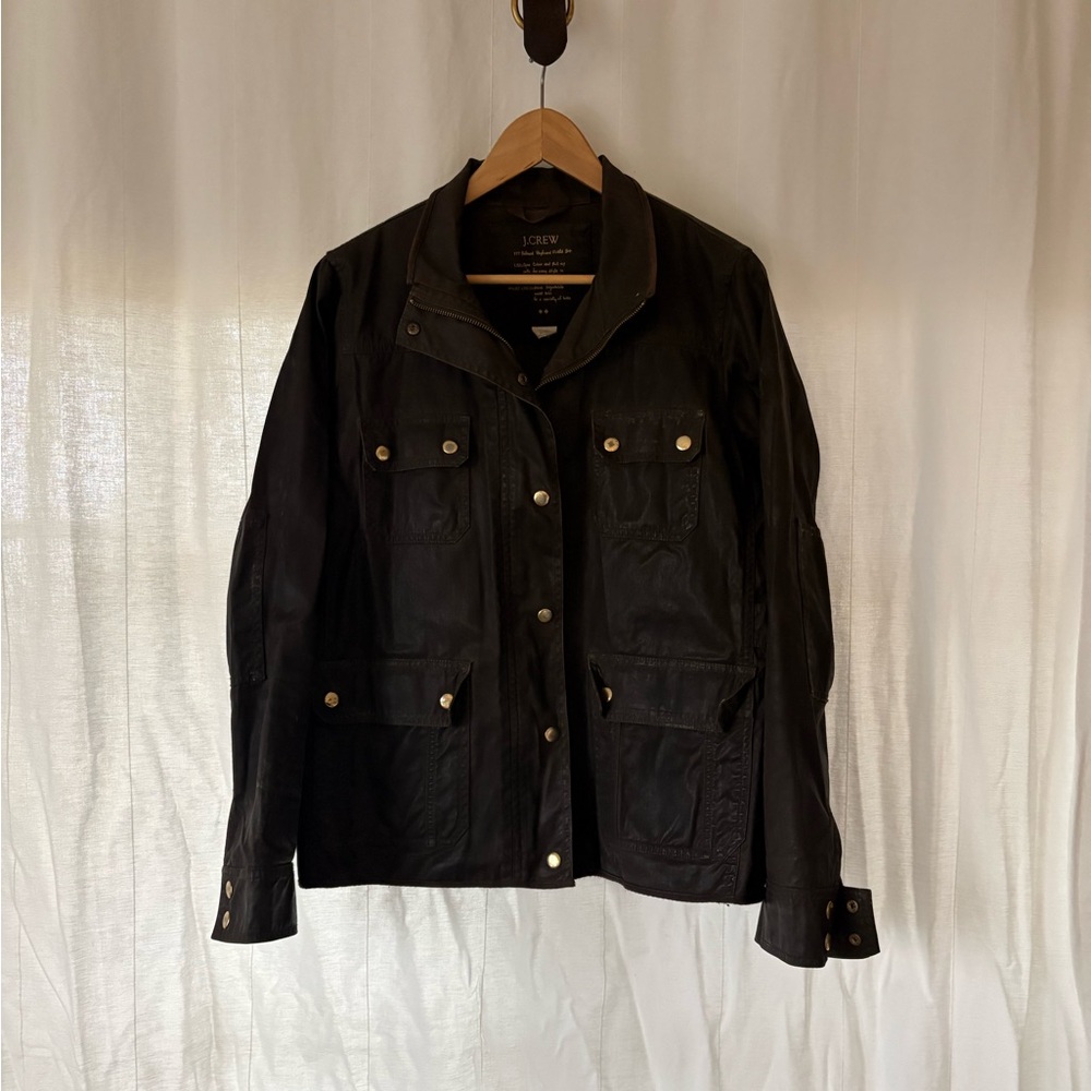 J. Crew Relaxed Fit Waxed Cotton Fied Jacket